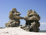 sculptured rocks on Point Roadknight