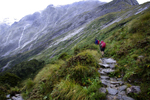 Above the tree line approaching Mackinnon Pass