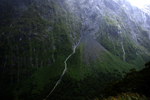 Masses of morain dumped form the glacier above