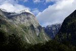 Cliffs carved by glaciers