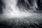 The base of Stirling Falls in Milford Sound