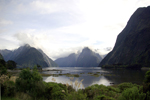 Mitre Peak and Milford Sound from Mitre Peak Lodge